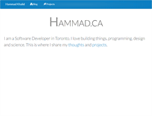 Tablet Screenshot of hammad.ca